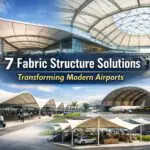 Tensile fabric structures for airports